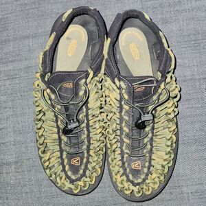KEEN UNEEK Men's Green Woven Cord Hiking Sandals Water Comfort - US 11 Outdoors